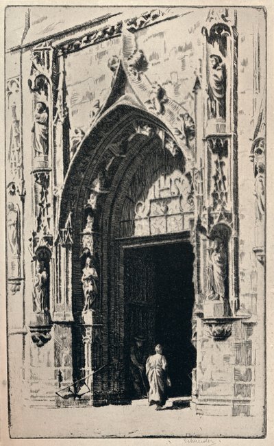 Entrada de la Iglesia de San Nicolás-des-Champs, 1915 de Otto J Schneider