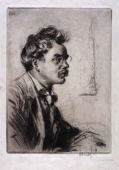 Retrato de B.J.O. Nordfelt de Otto J. Schneider