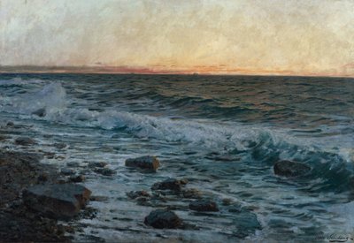 Antes de una tormenta (óleo sobre lienzo) de Otto Ludvig Sinding