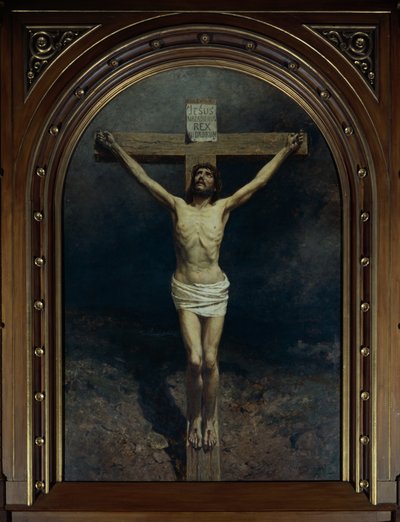 Crucifixión (óleo sobre lienzo) de Otto Ludvig Sinding