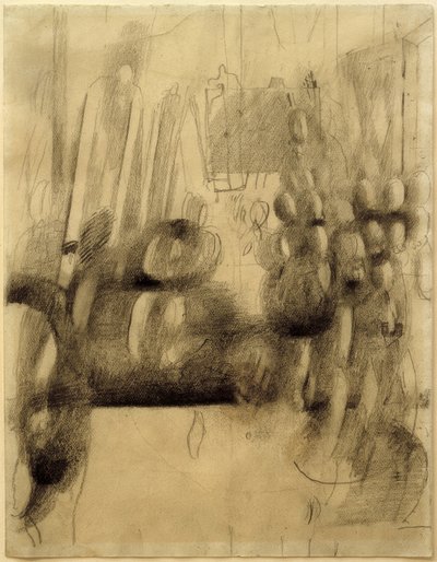 Entrada a la clase (Aula). Boceto de Otto Meyer Amden