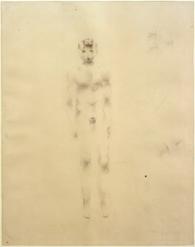 Desnudo de niño con brazos colgando de Otto Meyer Amden