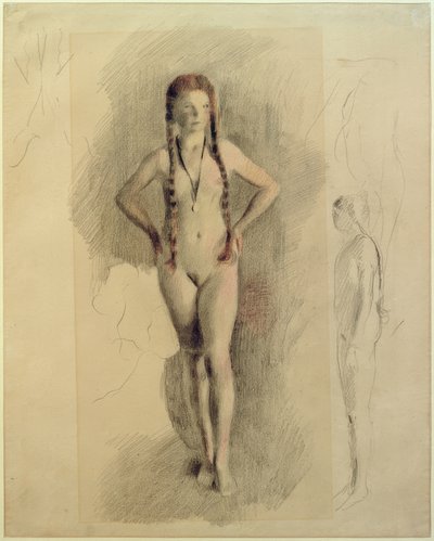 Niña con medallón de Otto Meyer Amden