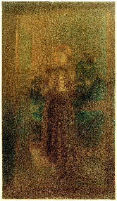 Niña con tazas de Otto Meyer Amden