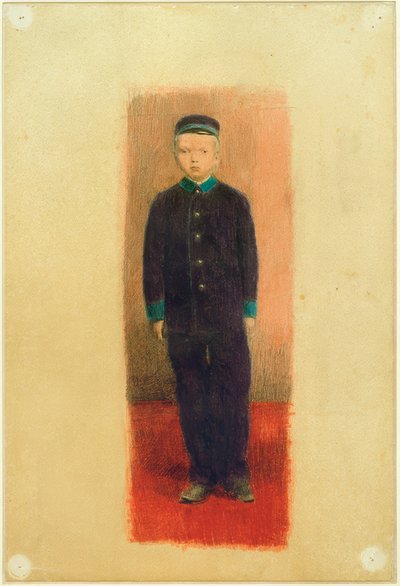 Autorretrato en uniforme de orfanato (según una fotografía) de Otto Meyer Amden