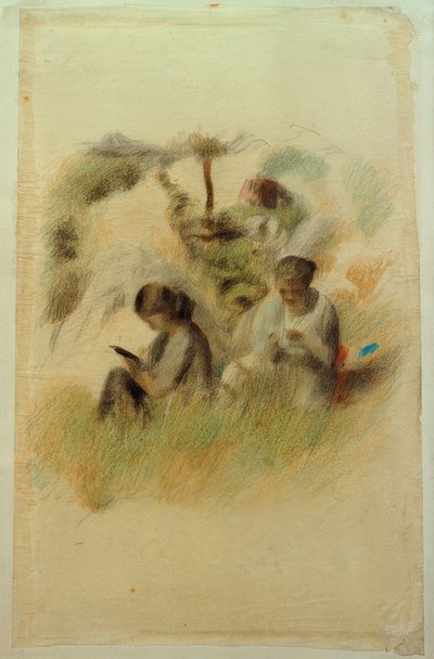 Dos mujeres en el paisaje de Otto Meyer Amden