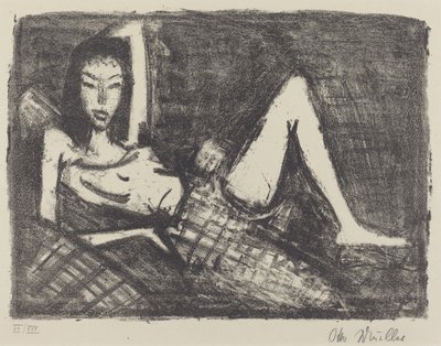 Chica en un sofá de Otto Müller