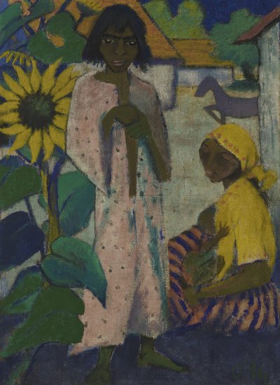Gitanos con girasoles, 1927 de Otto Mueller