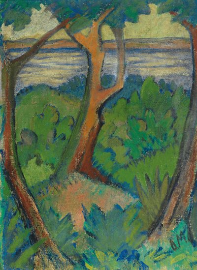 Paisaje con tres árboles, 1923 de Otto Mueller