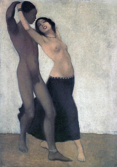 Una Pareja de Bailarines Afro-Europea, c.1903 de Otto Mueller