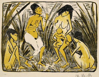 El descubrimiento de Moisés, 1920 de Otto Mueller