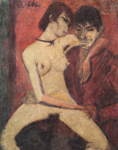 Amantes Gitanos Sentados, 1922 de Otto Mueller