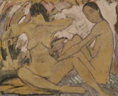 Dos mujeres sentadas, c.1914 de Otto Mueller