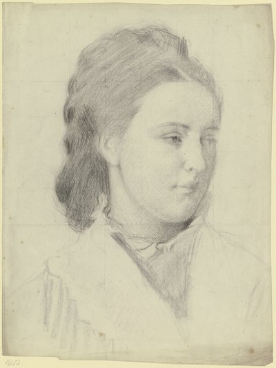 Retrato de una joven de tres cuartos de Otto Scholderer