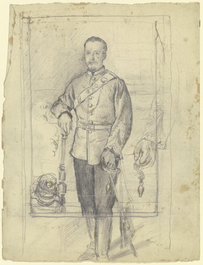 Retrato de un hombre uniformado de Otto Scholderer