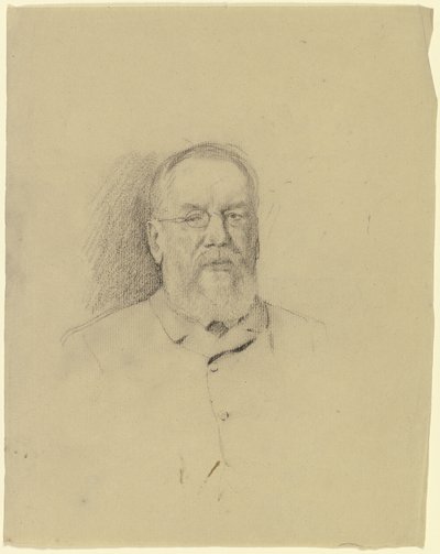 Retrato de un hombre mayor con gafas de Otto Scholderer