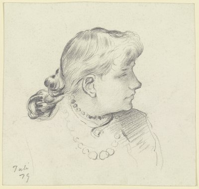 Cabeza de muchacha de perfil de Otto Scholderer