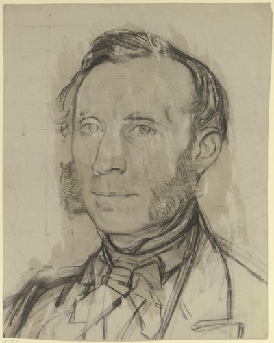 Retrato de un hombre con patillas de Otto Scholderer