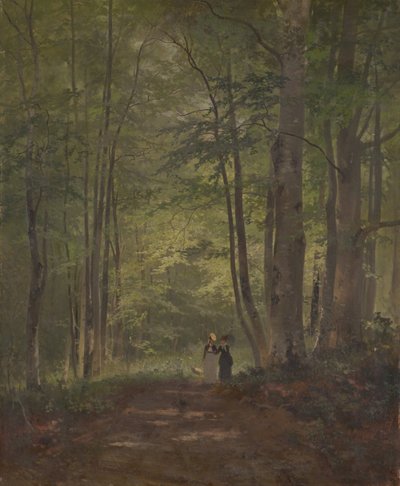 Waldinneres mit Staffage de Otto Seitz