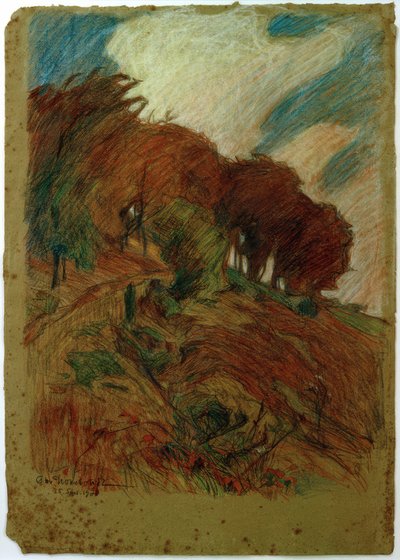Camino en Pendiente con Árboles de Otto Ubbelohde