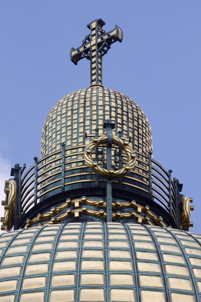 Am Steinhof (La iglesia de San Leopoldo) - cúpula de la iglesia, Viena, Austria de Otto Wagner