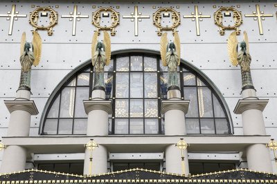 Iglesia Am Steinhof (iglesia Leopld) diseñada por Otto Wagner, Viena, Austria de Otto Wagner