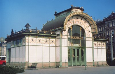 Karlsplatz Stadtbahn, diseñado por Otto Wagner (1841-1918) de Otto Wagner