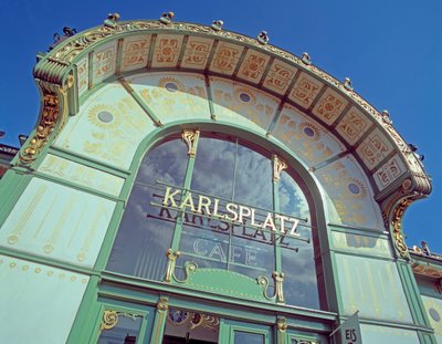 Vista de Karlsplatz Stadtbahn de Otto Wagner