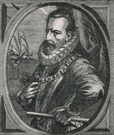 Retrato del condotiero Alejandro (Alessandro) Farnese, Duque de Parma, gobernador de los Países Bajos (1545-1592), después de Otto van Veen (1556-1629) (grabado) de Otto van Veen