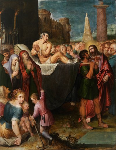 Reanimación del joven de Naín (óleo sobre tabla) de Otto van Veen