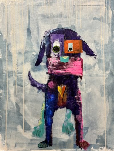 Perro abstracto y colorido de Owe Emfestav