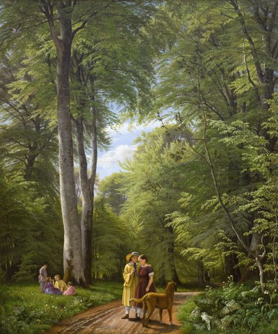 Un bosque de hayas en mayo cerca de la Mansión Iselingen, Zelanda de P.C. Skovgaard