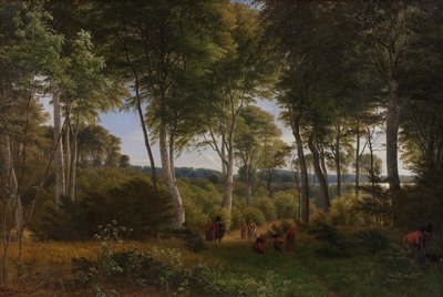 Bosque Delhoved cerca del lago Skarre, Zelanda. Luz de la tarde de P.C. Skovgaard