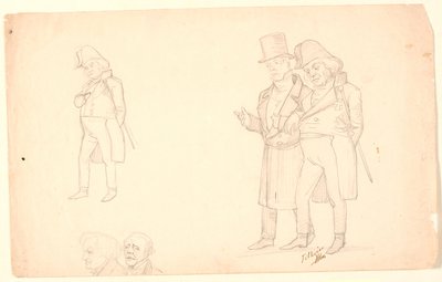 Caricatura de los hermanos Ørsted de P.C. Skovgaard