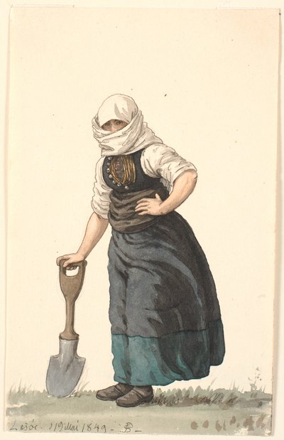 Campesina de Læsø con traje cotidiano de P.C. Skovgaard