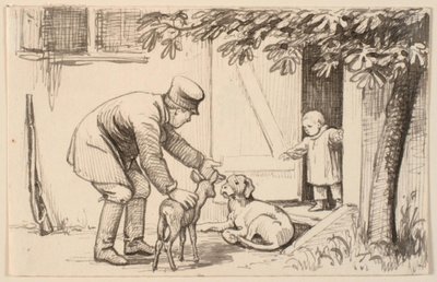 El hombre, el niño y el perro de P.C. Skovgaard