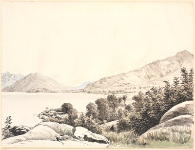 Parte de un lago del norte de Italia de P.C. Skovgaard