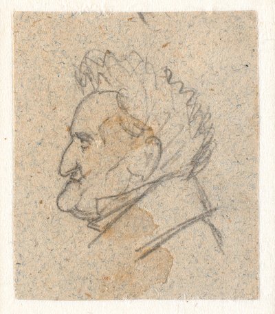 Retrato de perfil del pintor de flores C.D. Fritzsch de P.C. Skovgaard