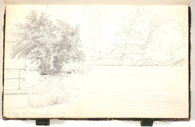 Paisaje forestal junto a un lago de P.C. Skovgaard