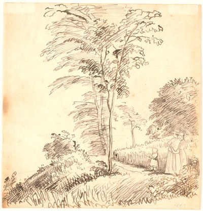 Paseando por el sendero (posiblemente Vedbæk) de P.C. Skovgaard