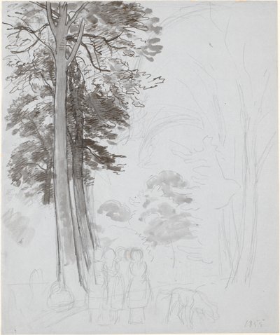 Estudio para "Bosque de hayas en mayo" de P.C. Skovgaard