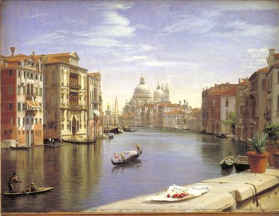 Vista del Gran Canal, Venecia. Al fondo S. Maria della Salute de P.C. Skovgaard