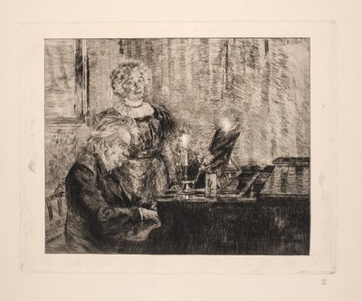 Edvard y Nina Grieg al piano de Peder Severin Krøyer