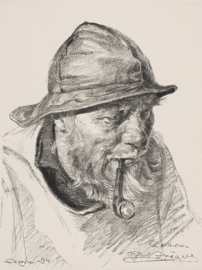 Cabeza de un pescador de Skagen de Peder Severin Krøyer