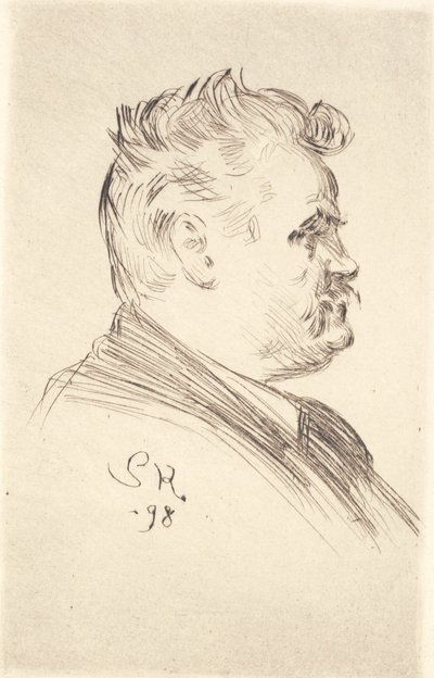 Retrato de Carl Locher, perfil de Peder Severin Krøyer