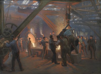 La fundición de hierro, Burmeister y Wain de Peder Severin Krøyer