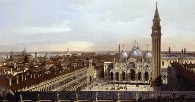 Plaza de San Marcos, Venecia, grabado por F. Citterio (detalle) de P. (after) Majocchi