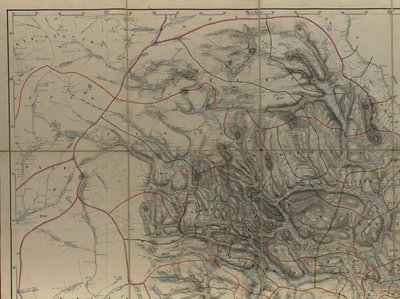 Mapa de la colección de mapas de la Biblioteca Nacional. El mapa fue dibujado a mano (después de 1846) y muestra Telemark de P. A. Munch