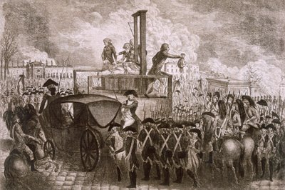 Ejecución de Luis Capeto XVI, 21 de enero de 1793 (heliógrafo) de P. Dujardin