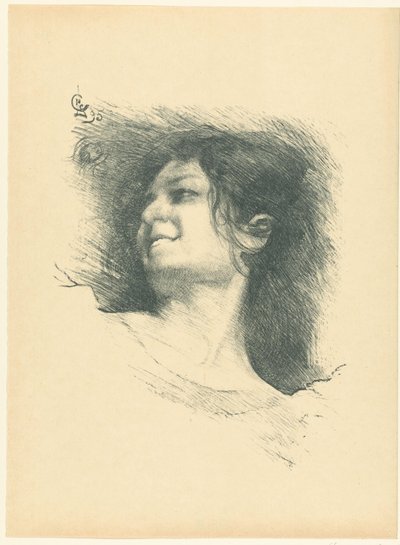 Cabeza de mujer sonriente estudio de mujer L